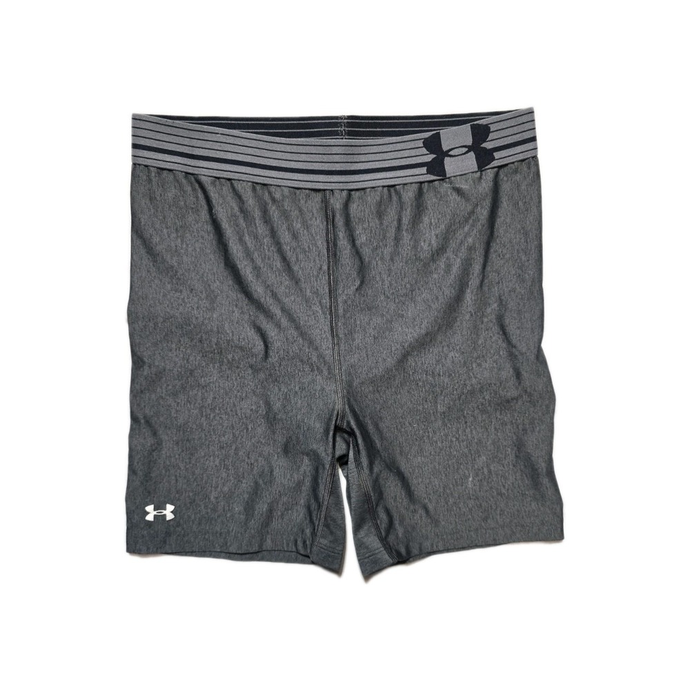 Womens Small Under Armour Heat Gear Compression Shorts Gray Style 1256571